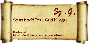 Szathmáry György névjegykártya