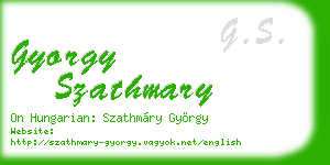 gyorgy szathmary business card
