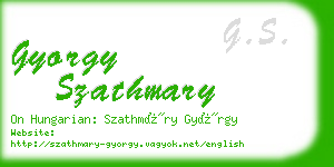 gyorgy szathmary business card